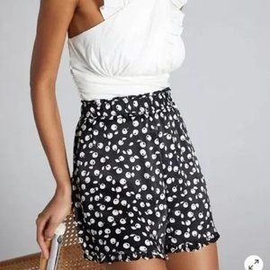 Anthropologie | Cherry Printed Ruffle Shorts